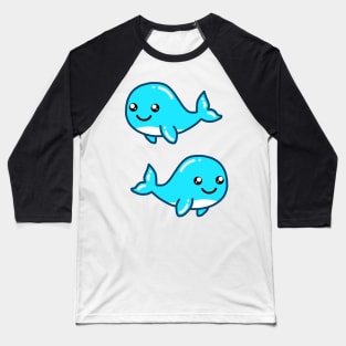 Cute Whale Baseball T-Shirt